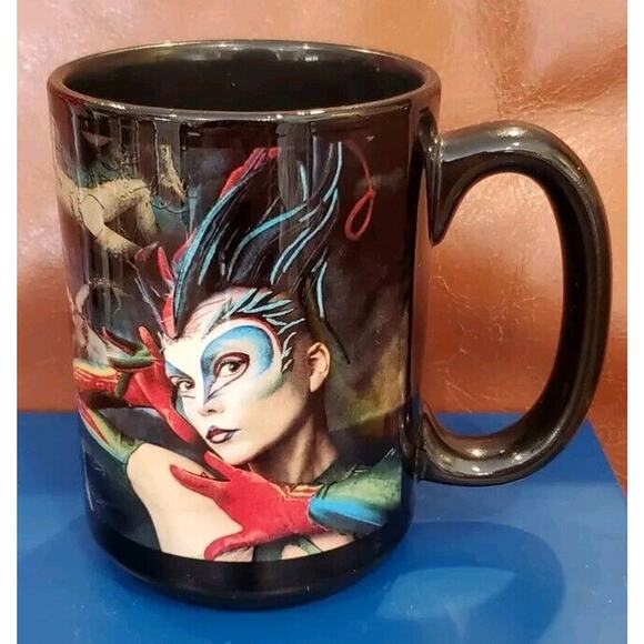 Cirque Du Soleil Coffee Cup Mug Acrobats Circus Thailand Jesters Halloween - Picture 1 of 10